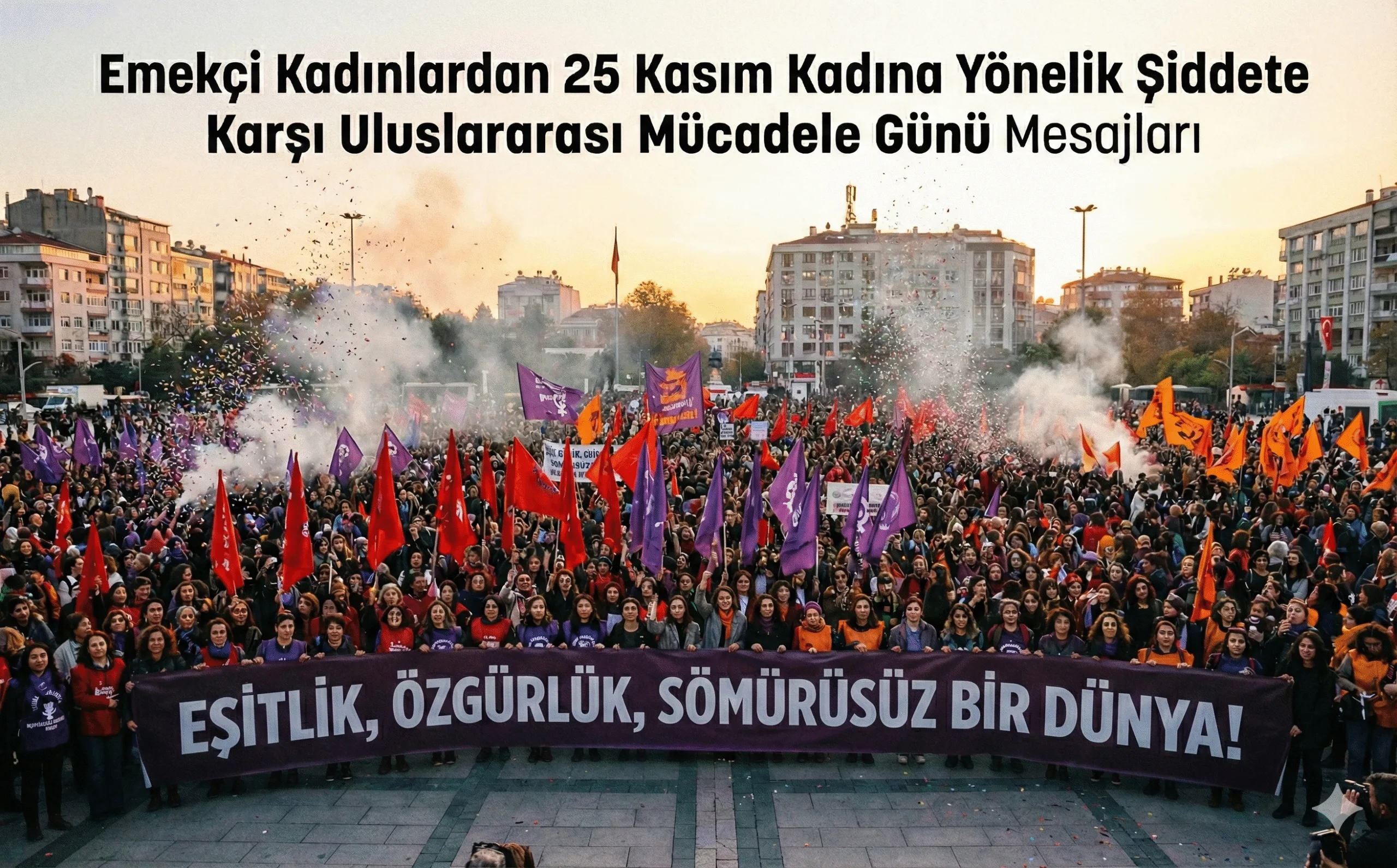 Emekçi Kadınlardan 25 Kasım Kadına Yönelik Şiddete Karşı Uluslararası Mücadele Günü Mesajları Korkunun ve Şiddetin Olmadığı, Özgür ve Eşit Olduğumuz Bir Yaşam İçin!